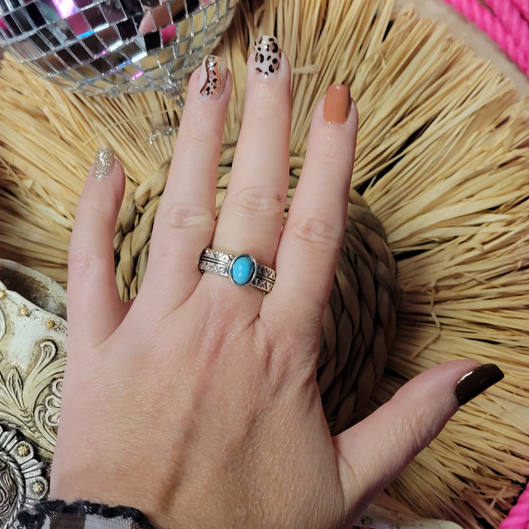 Dainty Stone Ring [turquoise]