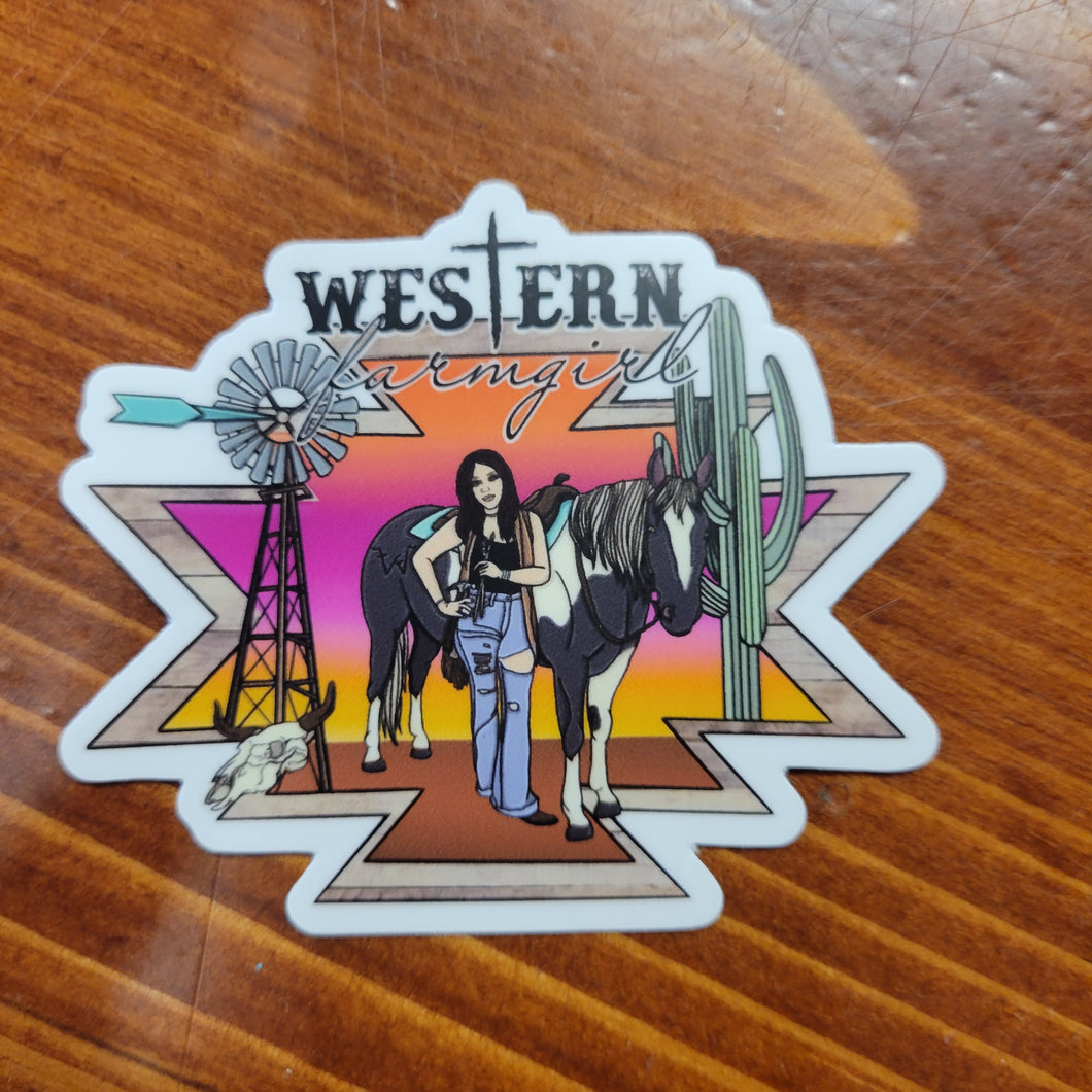 Western Farmgirl Sticker