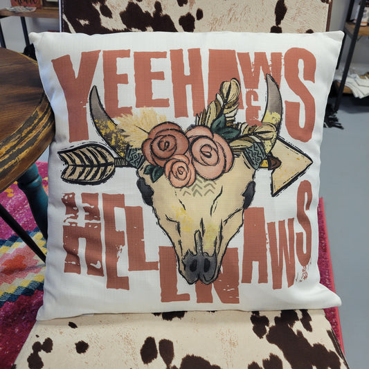 Yeehaws & Hellnaws Pillow