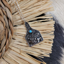 Load image into Gallery viewer, Paisley Ear Tag Necklace
