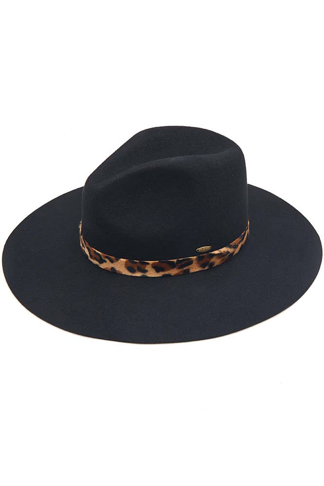 Wool Felt Brim Hat [black]
