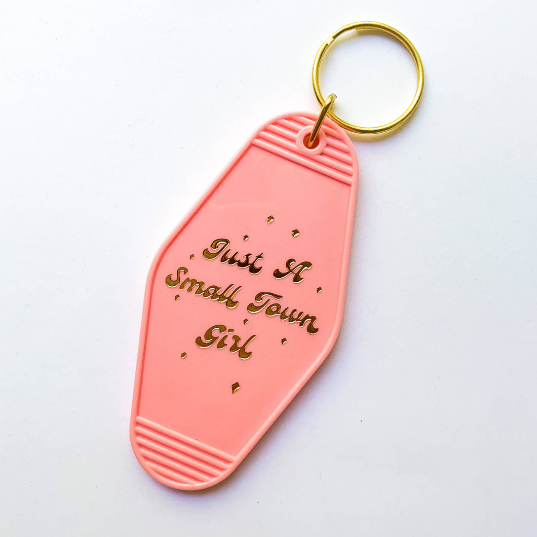 Small Town Girl Keychain [pink]